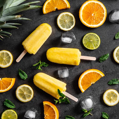 ijs sinasappel - limoen - citroen